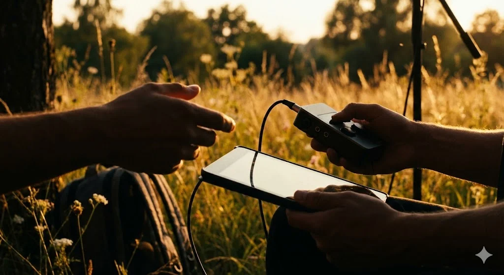 本文中:モバイル・外出先での録音セクション