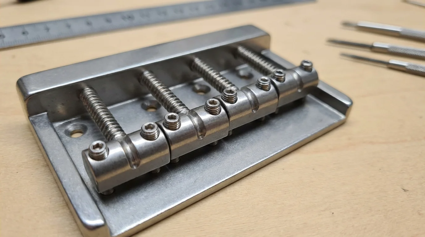 本文中：ベースの弦高調整セクション