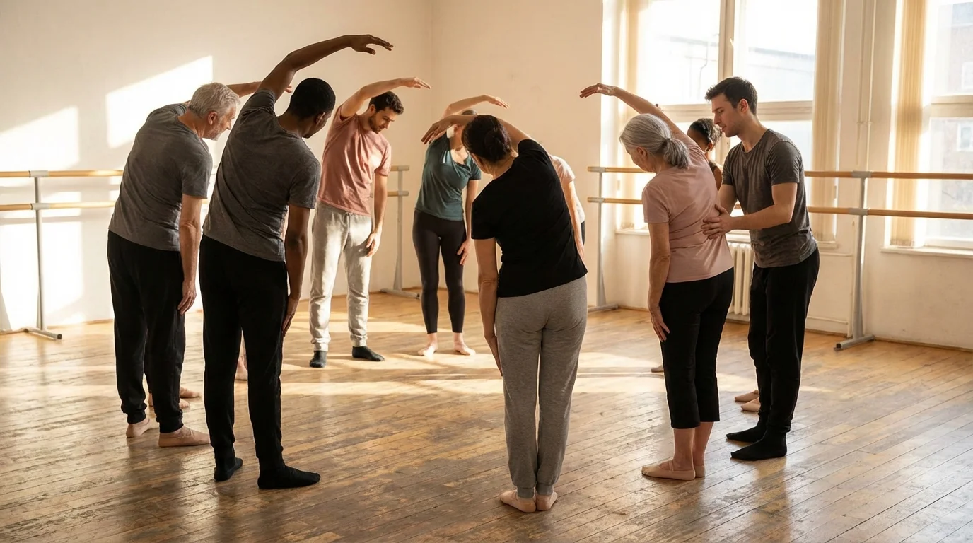 本文中：体が硬くてもバレエは始められる理由セクション