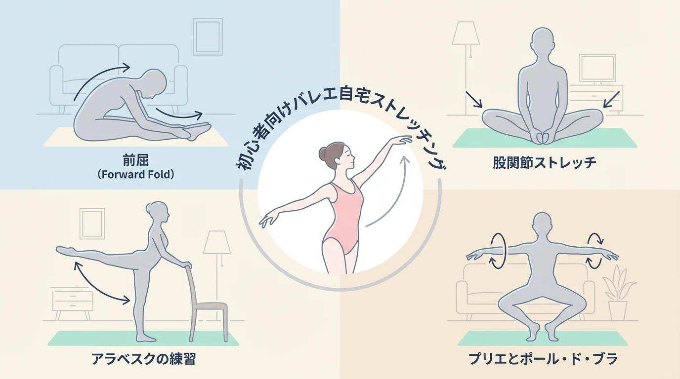 本文中：自宅でできる準備運動とストレッチセクション