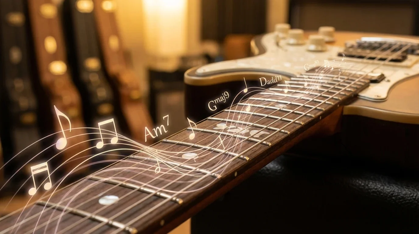 ギターアドリブガイドコード&スケールを自在に操る方法 - アイキャッチ画像