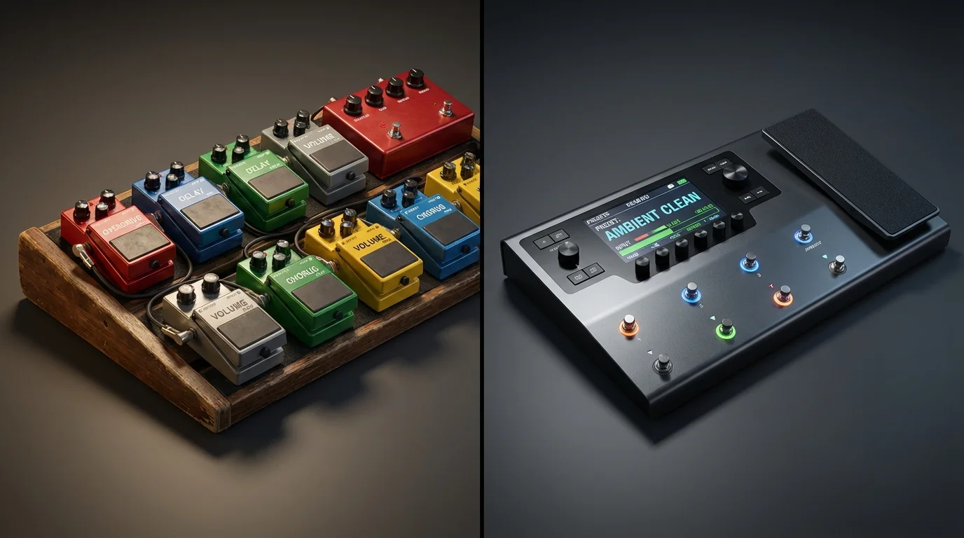 コンパクトエフェクターvsマルチエフェクター徹底比較!- アイキャッチ画像