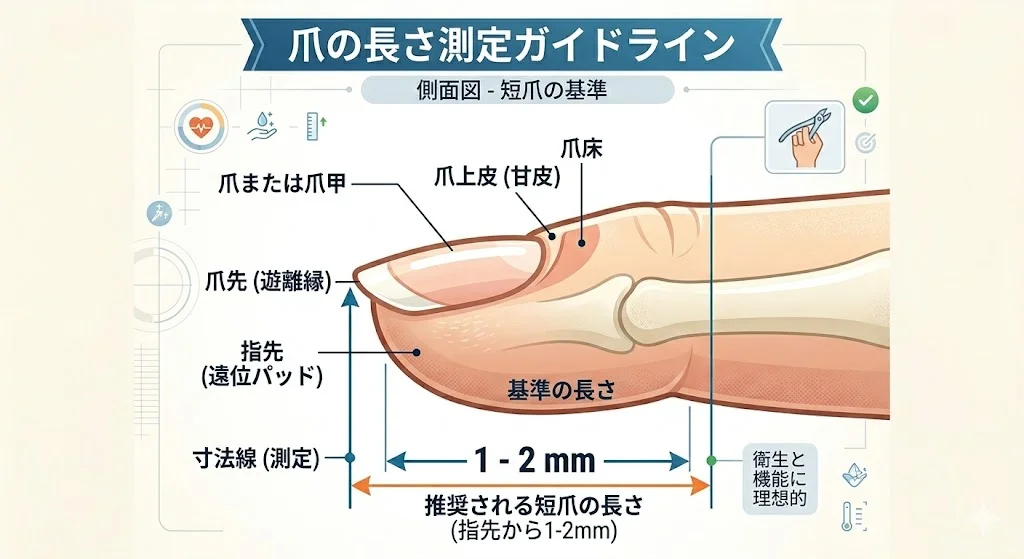 本文中:爪の長さの目安 セクション