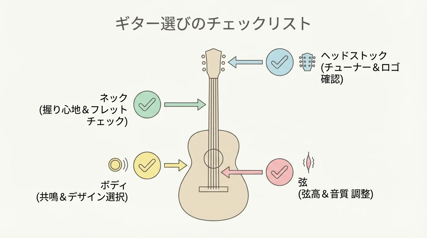 本文中:ギター選びのチェックポイントセクション