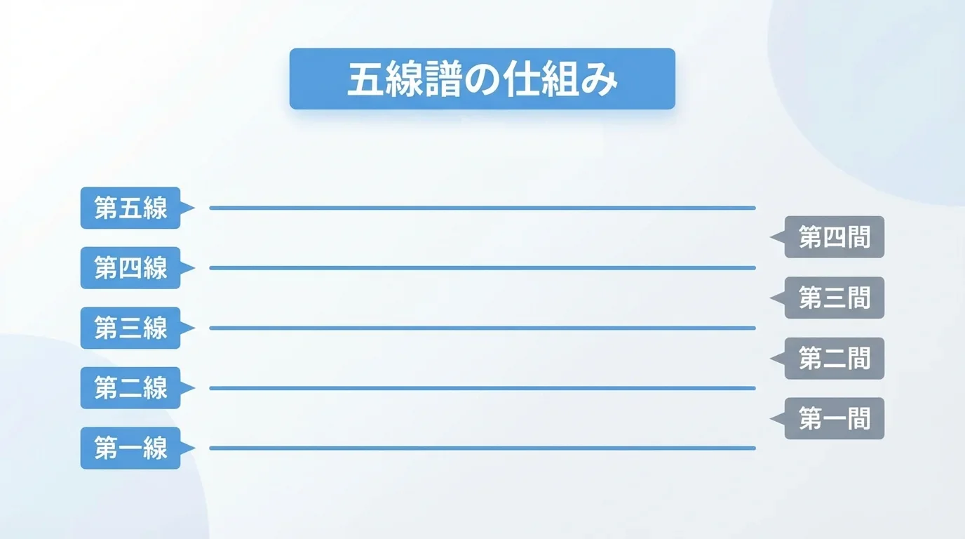 本文中：五線譜の基本構造セクション
