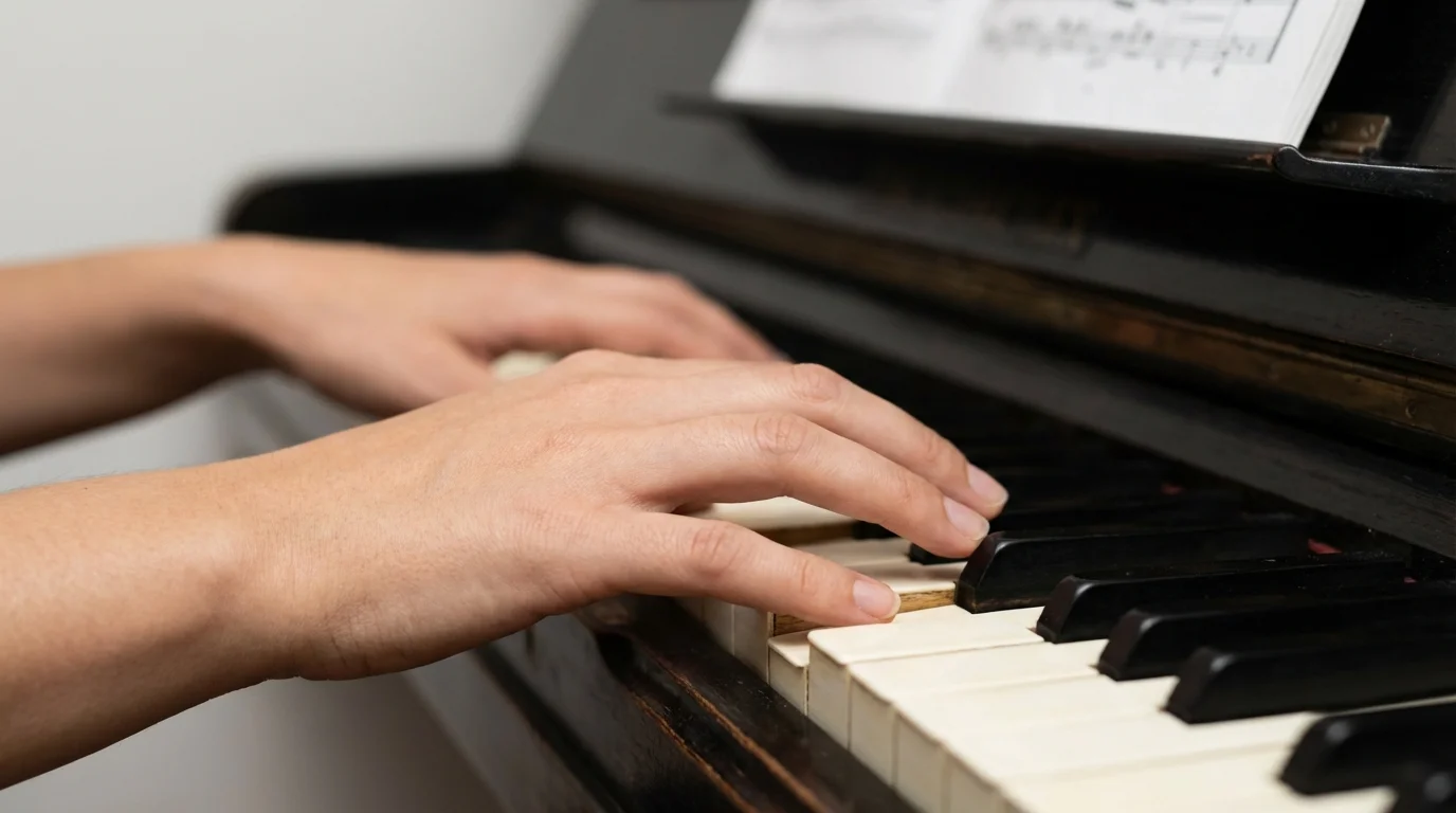 本文中：楽譜なしでピアノを学ぶ方法セクション