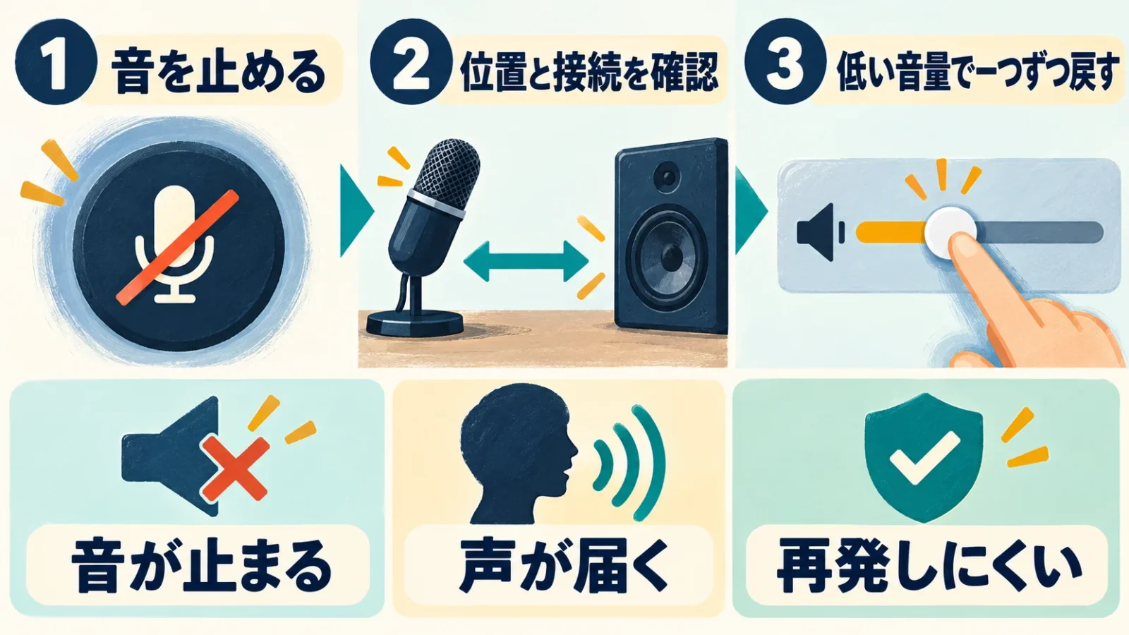 停止してから一つの経路ずつ戻す手順