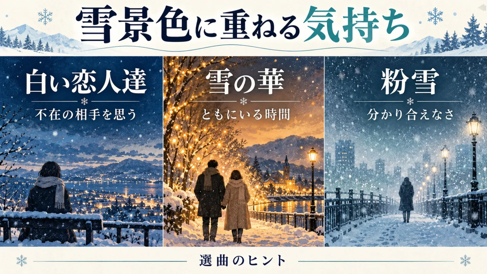 雪を通して聴く三つの恋の距離